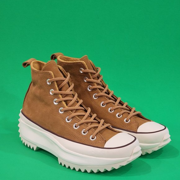 Converse Shoes | Converse Run Star Hike Hi Wheat Nubuck Leather Platform Sneakers 171666c Nwt | Color: Brown/Tan | Size: 11.5 | Techandstyle's Closet